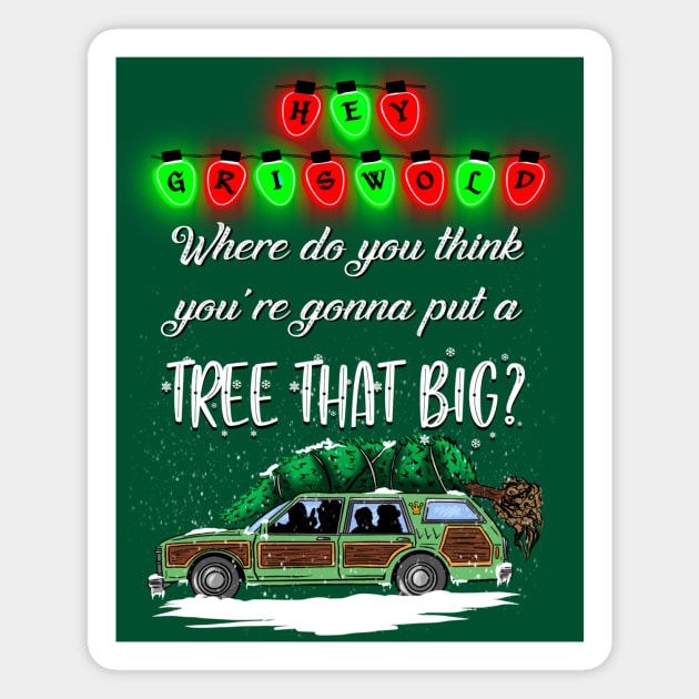 Griswold Big Tree Christmas Design Magnet by Tashab-chill